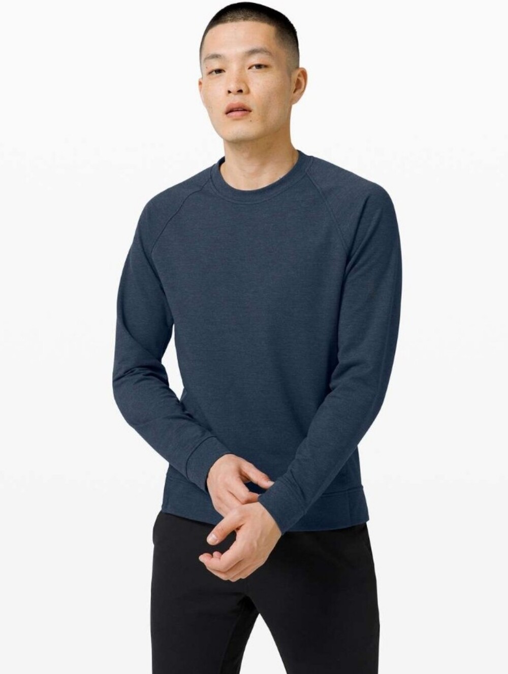 Lululemon City Sweat Crew Sweatshirt Heathered True Navy
